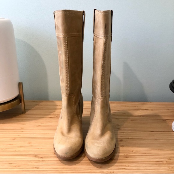 Timberland Earthkeepers Waterproof Leather Suede Rudston Tall Boots Tan - Picture 3 of 8